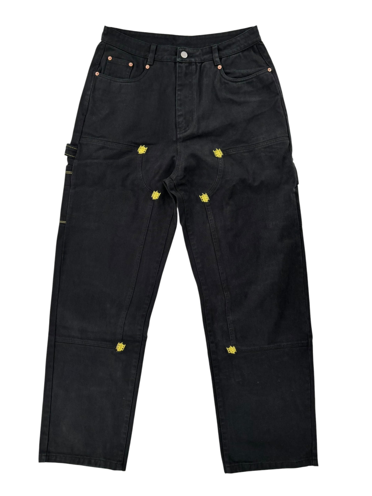 Le Banni Double Knees Black Pants