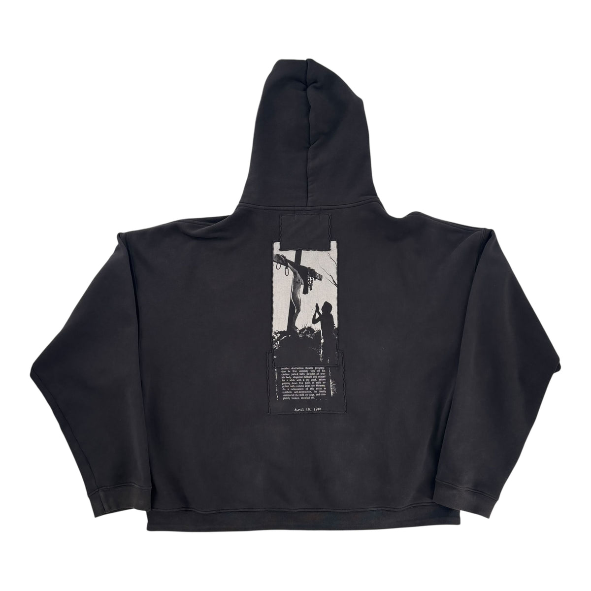 ERD Artist Defends Baggy Assemblage Zip Hoodie Faded Black