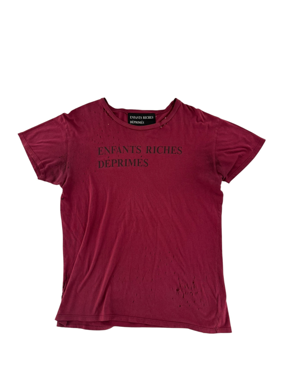 ERD Distressed Classic Logo Tee Red