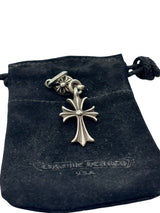 Chrome Hearts Cross Ball Tiny CH Cross Pendant Silver