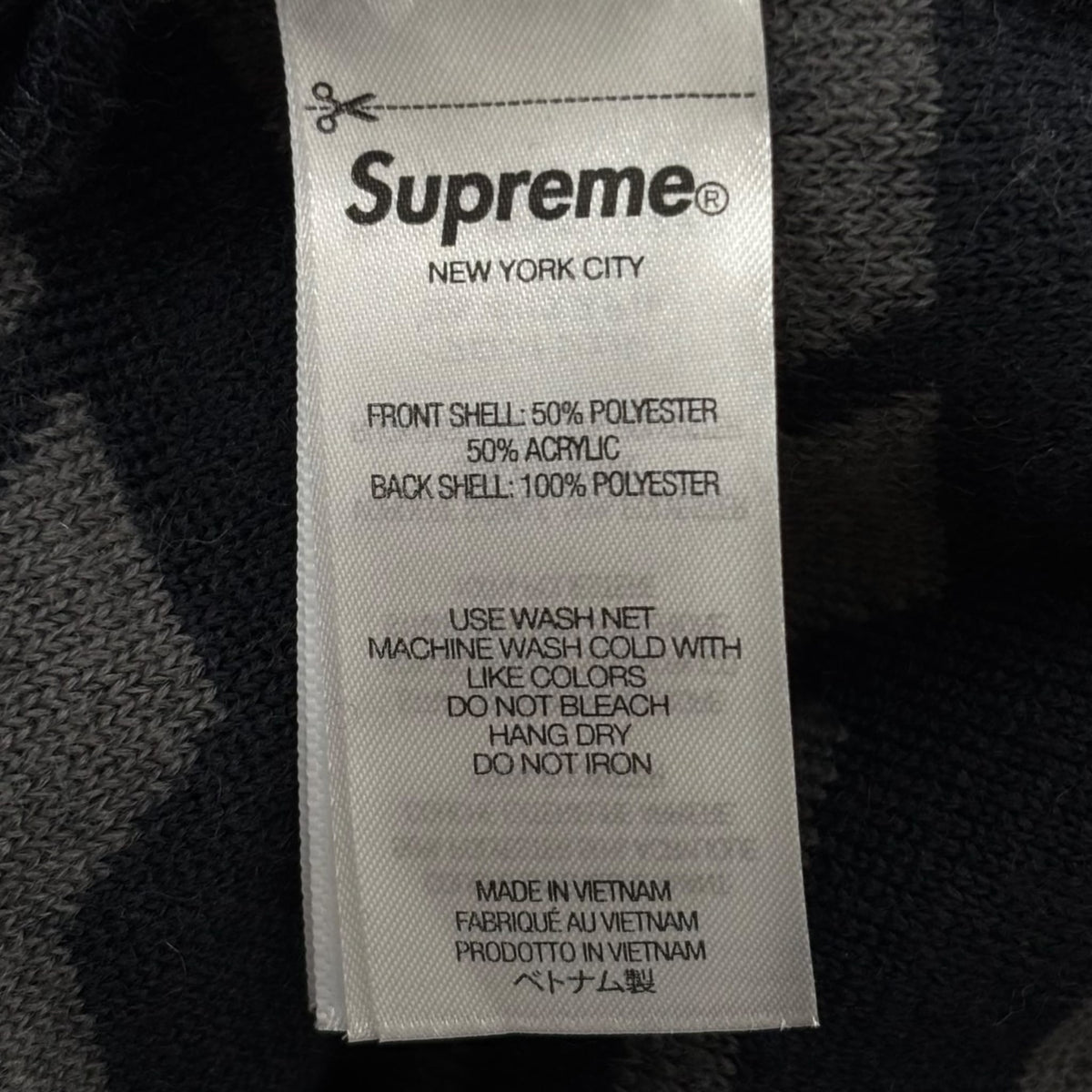 Supreme Repeat Jacquard Fleece Jacket Black