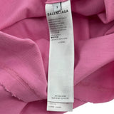 Balenciaga No Logo Printed Large Fit T-Shirt Pink
