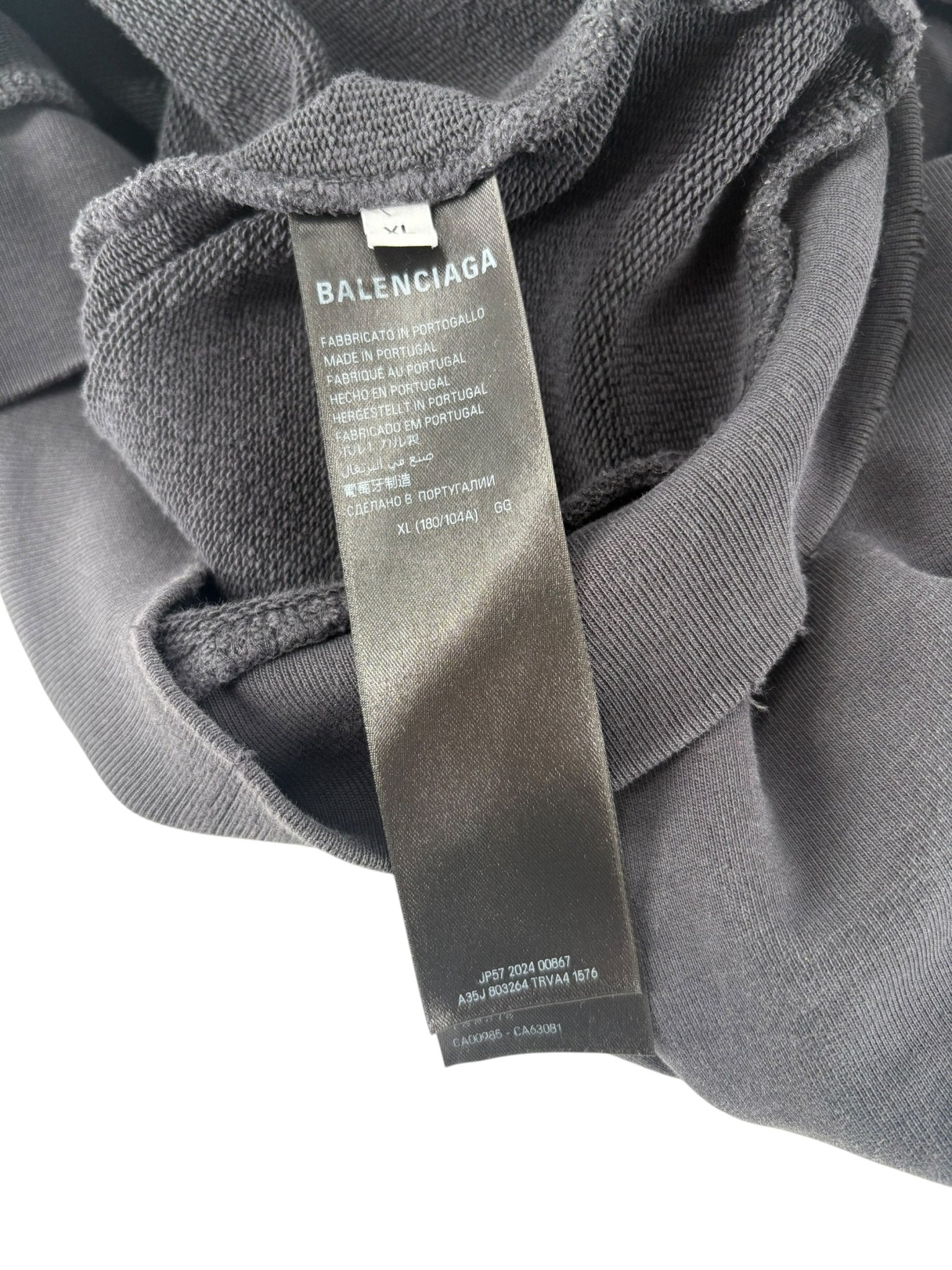 Balenciaga Tacky Zip Up Hoodie Black