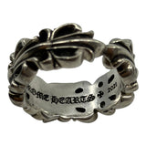 Chrome Hearts Diamond Floral Heart Ring Silver