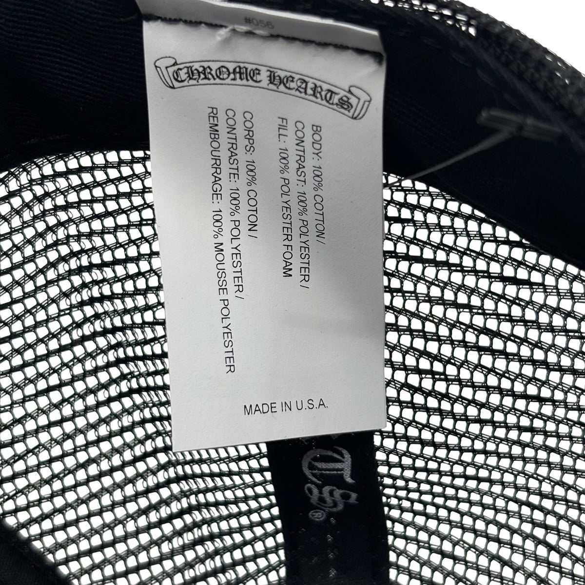 Chrome Hearts CH Las Vegas Trucker Hat Black/Black
