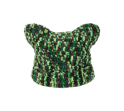 Arkyve Jungle Crochet Cat Hat Camo