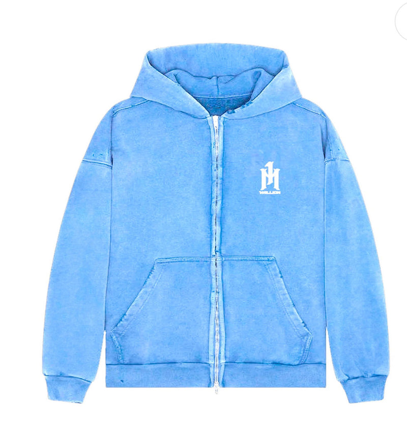 One Million Blue Cold Pressure Hoodie Set
