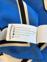 Chrome Hearts Cemetery Cross Silk Scarf Blue