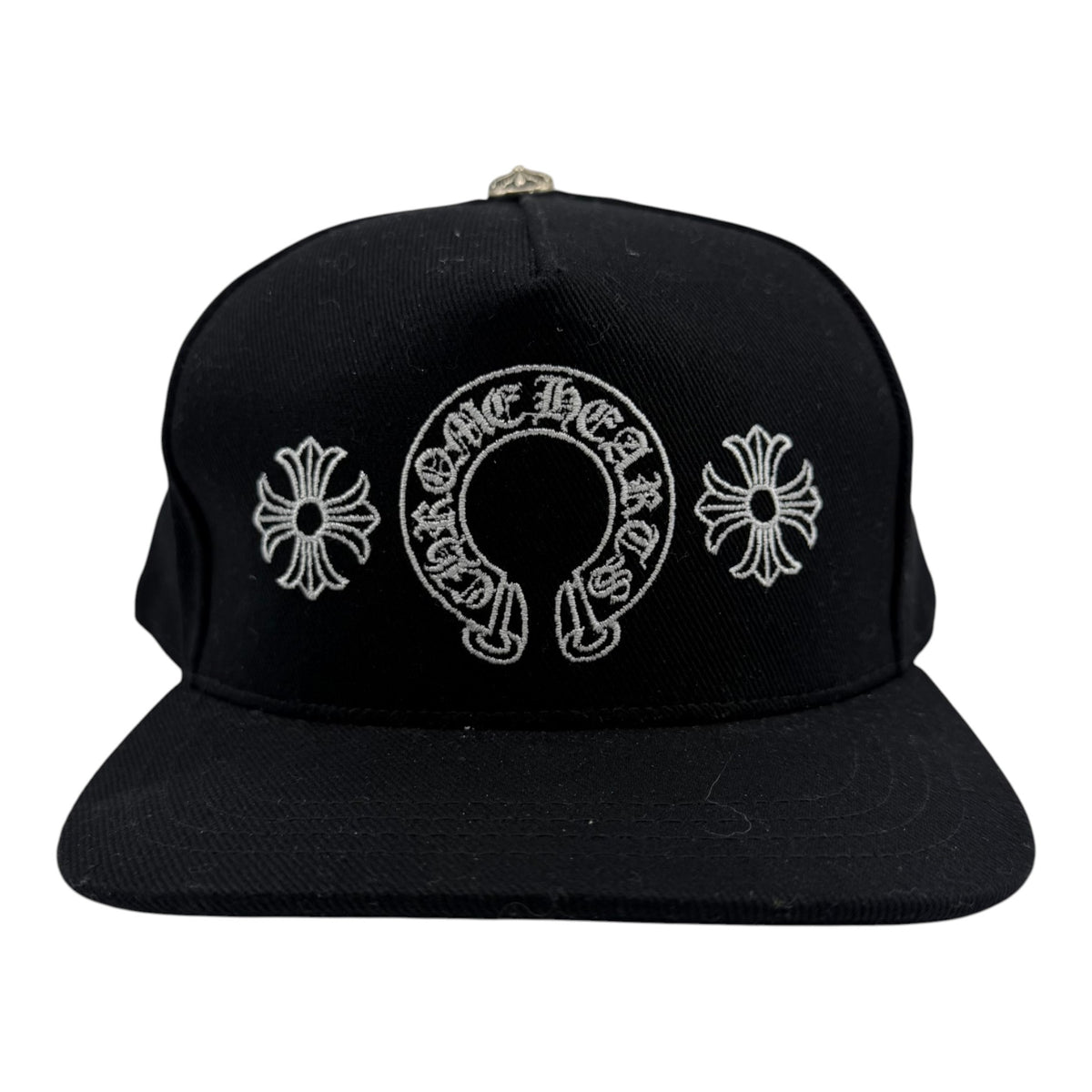 Chrome Hearts Horseshoe Denim Snapback Black