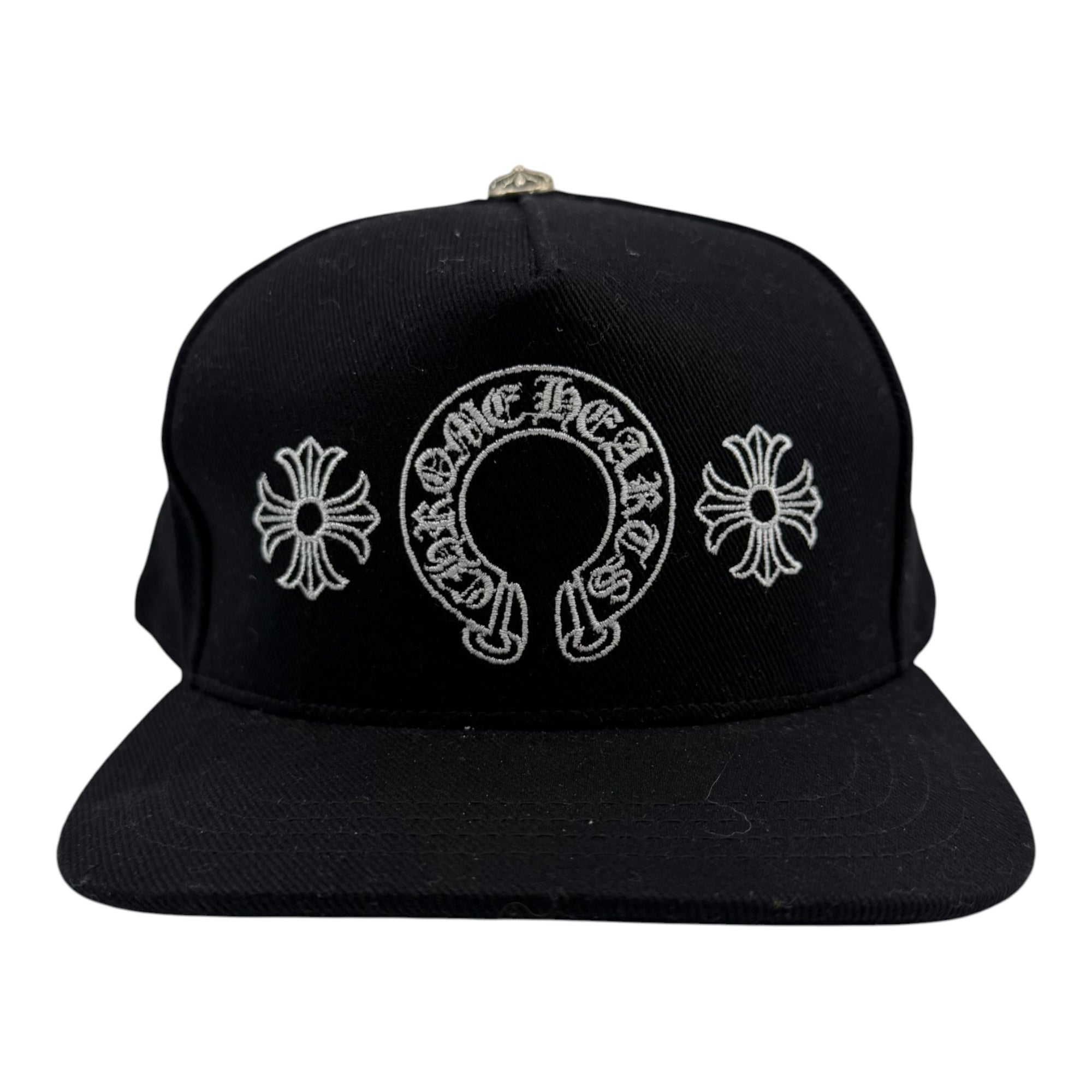 Chrome Hearts Horseshoe Denim Snapback Black