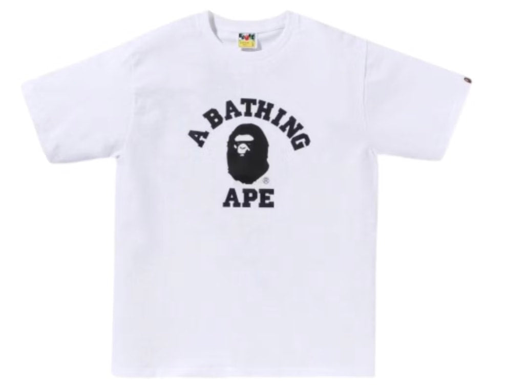 Bape College Tee White