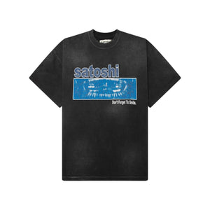Satoshi Dont Forget To Smile Tee Black Blue