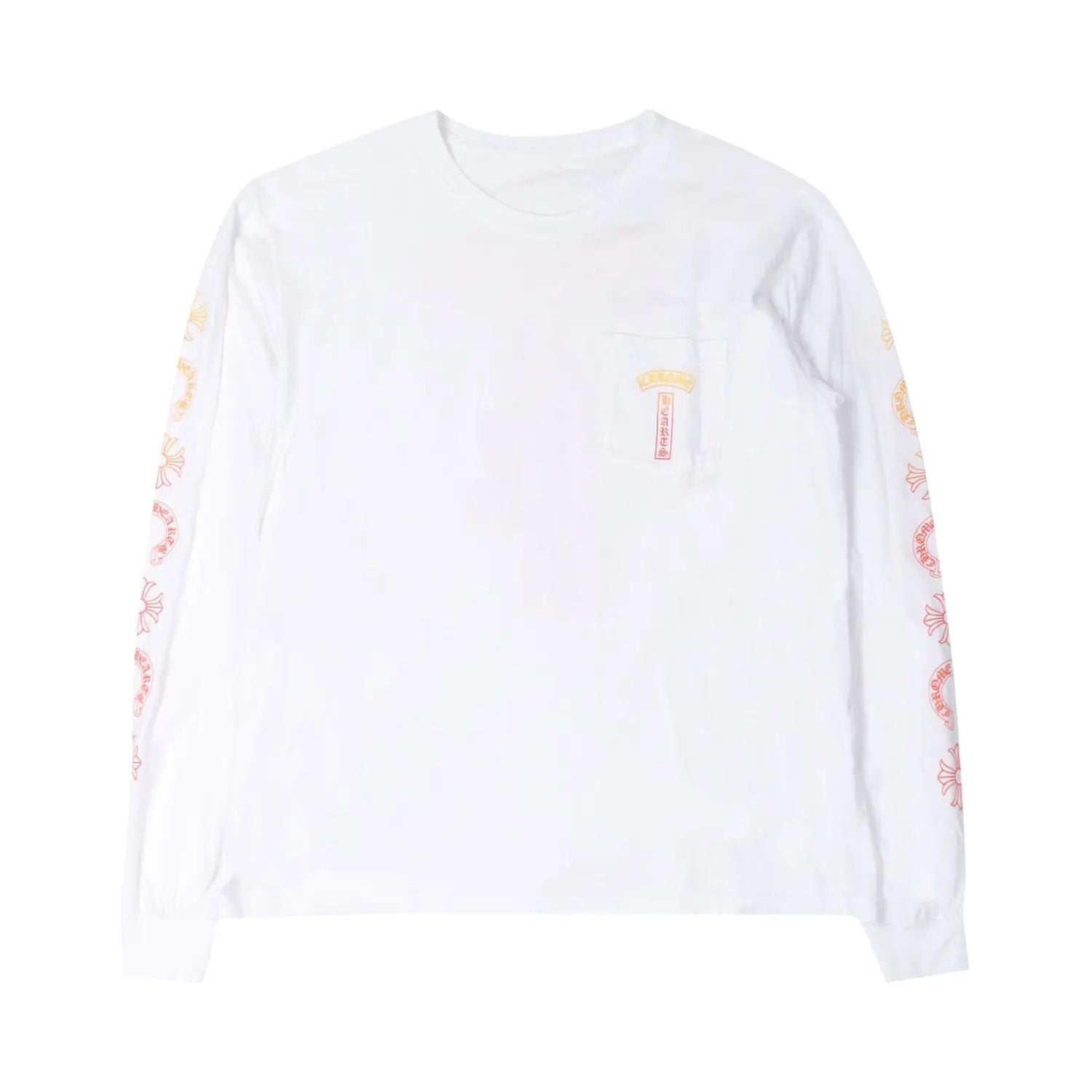 Chrome Hearts Gradient T-Bar Motif Pocket Long Sleeve White