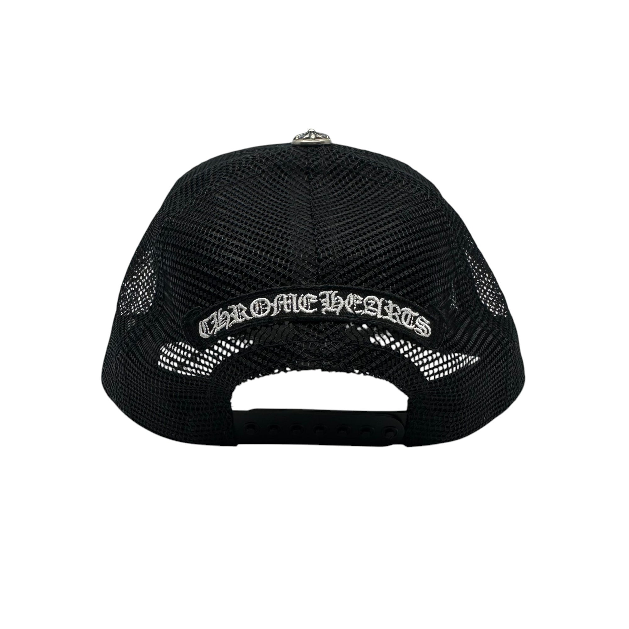 Chrome Hearts Pony Hair Cemetery Cross Patch Trucker Hat