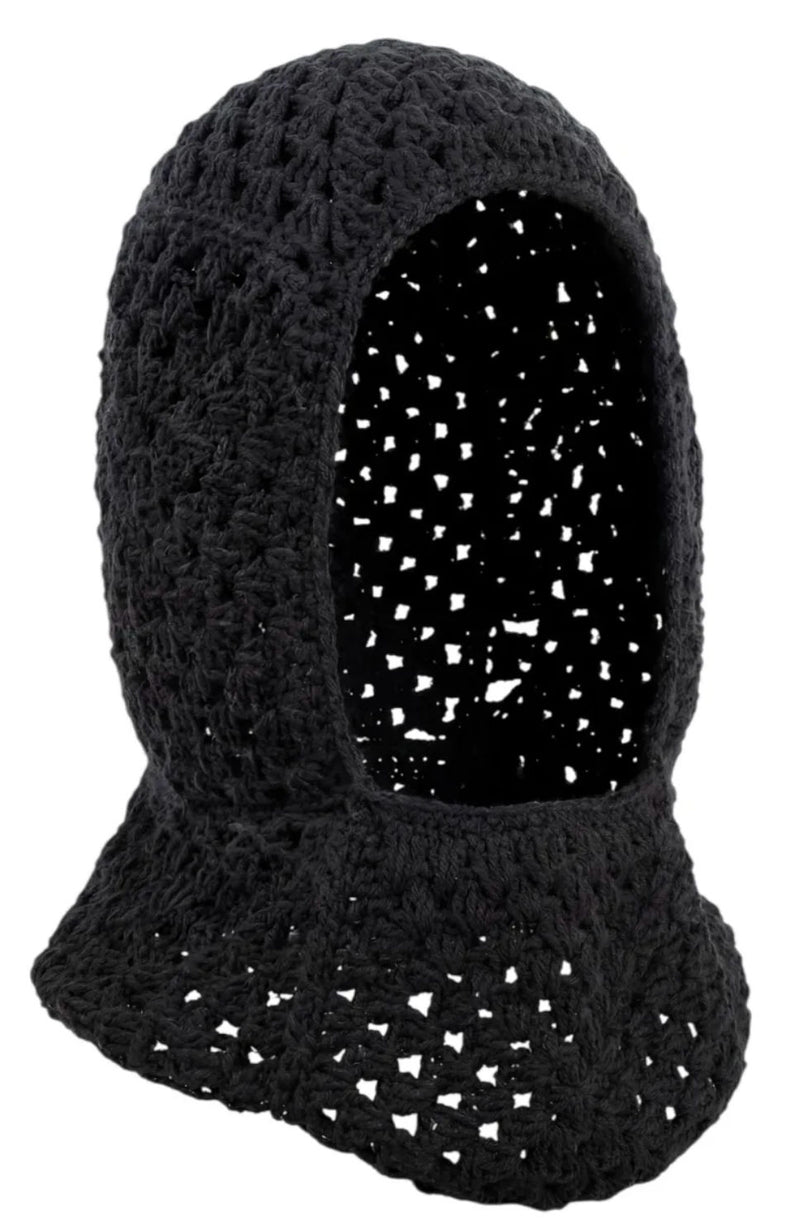 Arkyve Shadow Crochet Hood Black