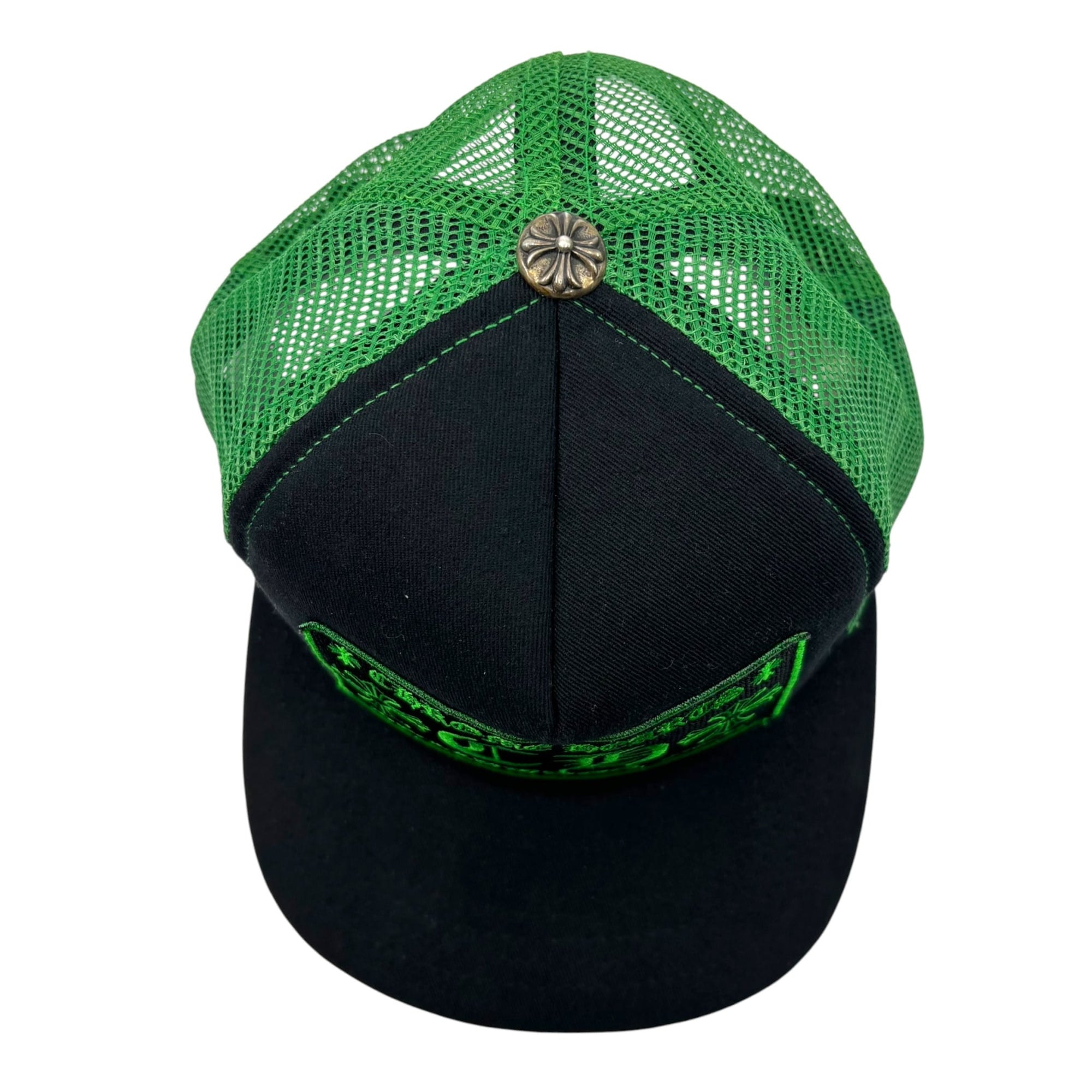 Chrome Hearts CH Hollywood Trucker Hat Black/Green