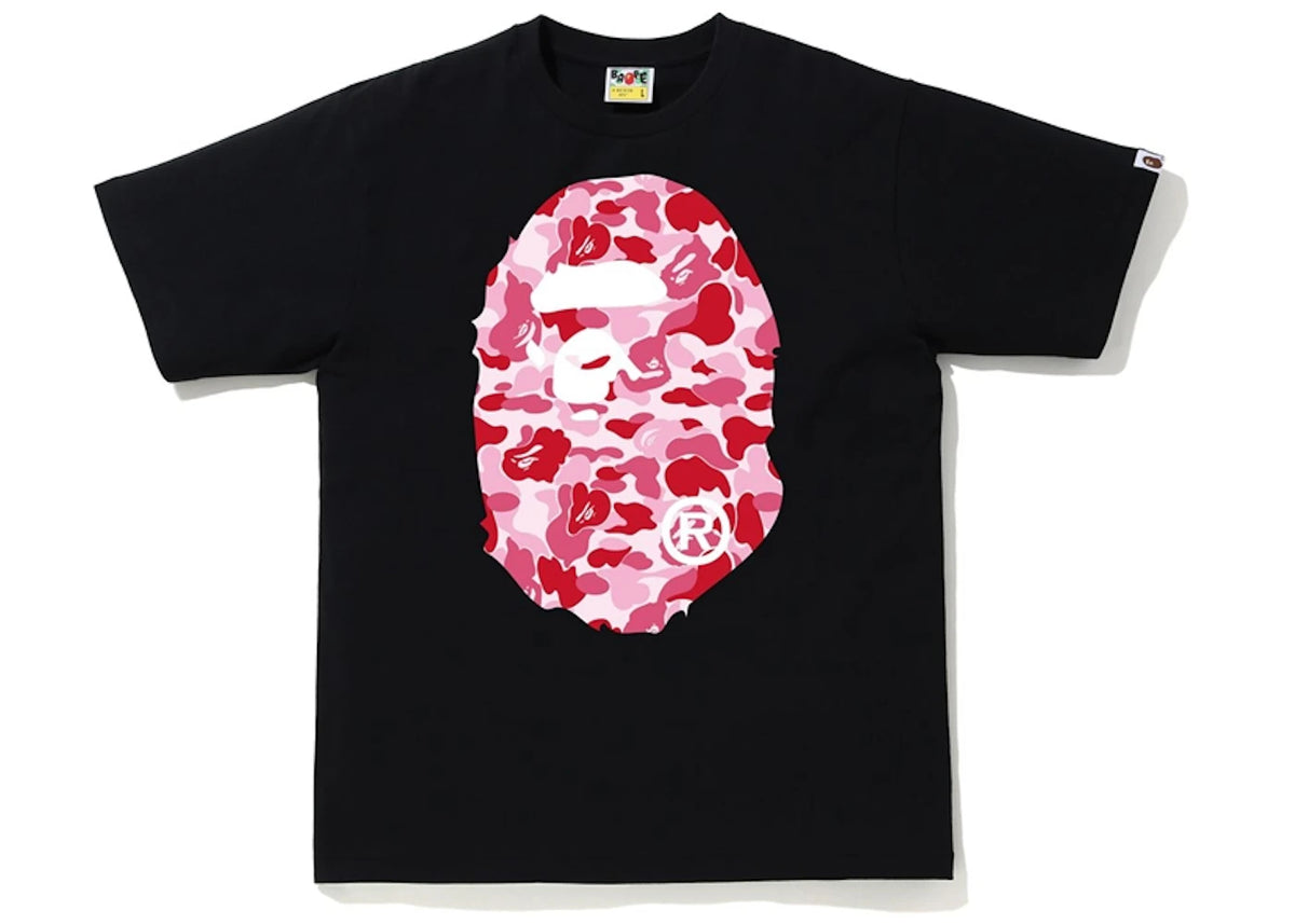 BAPE ABC Camo Big Ape Head Tee Black/Pink