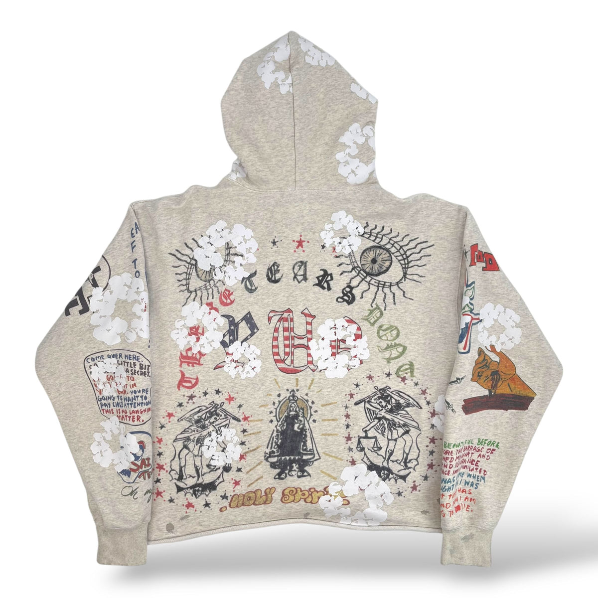 Saint Mxxxxxx x Denim Tears Graffiti Hoodie Grey