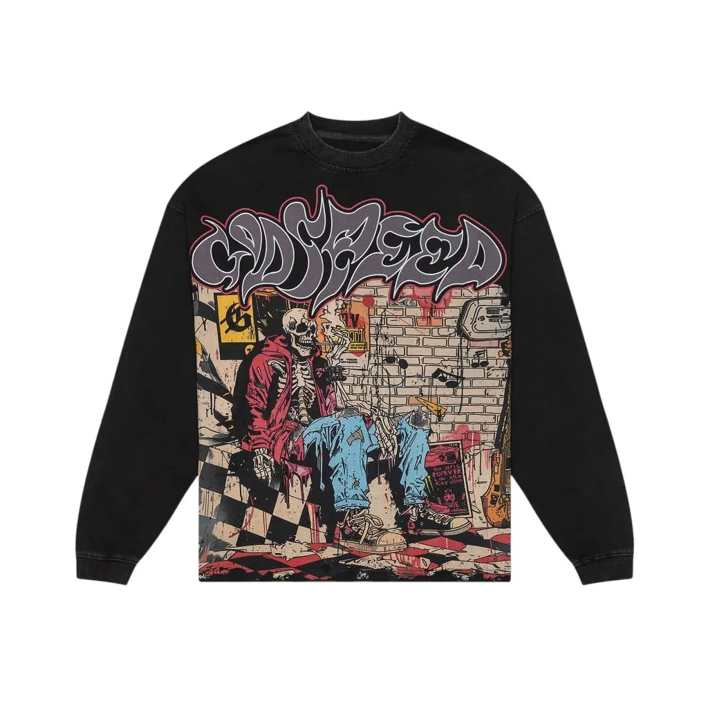 Godspeed Stoner Longsleeve Tee "Washed Black"