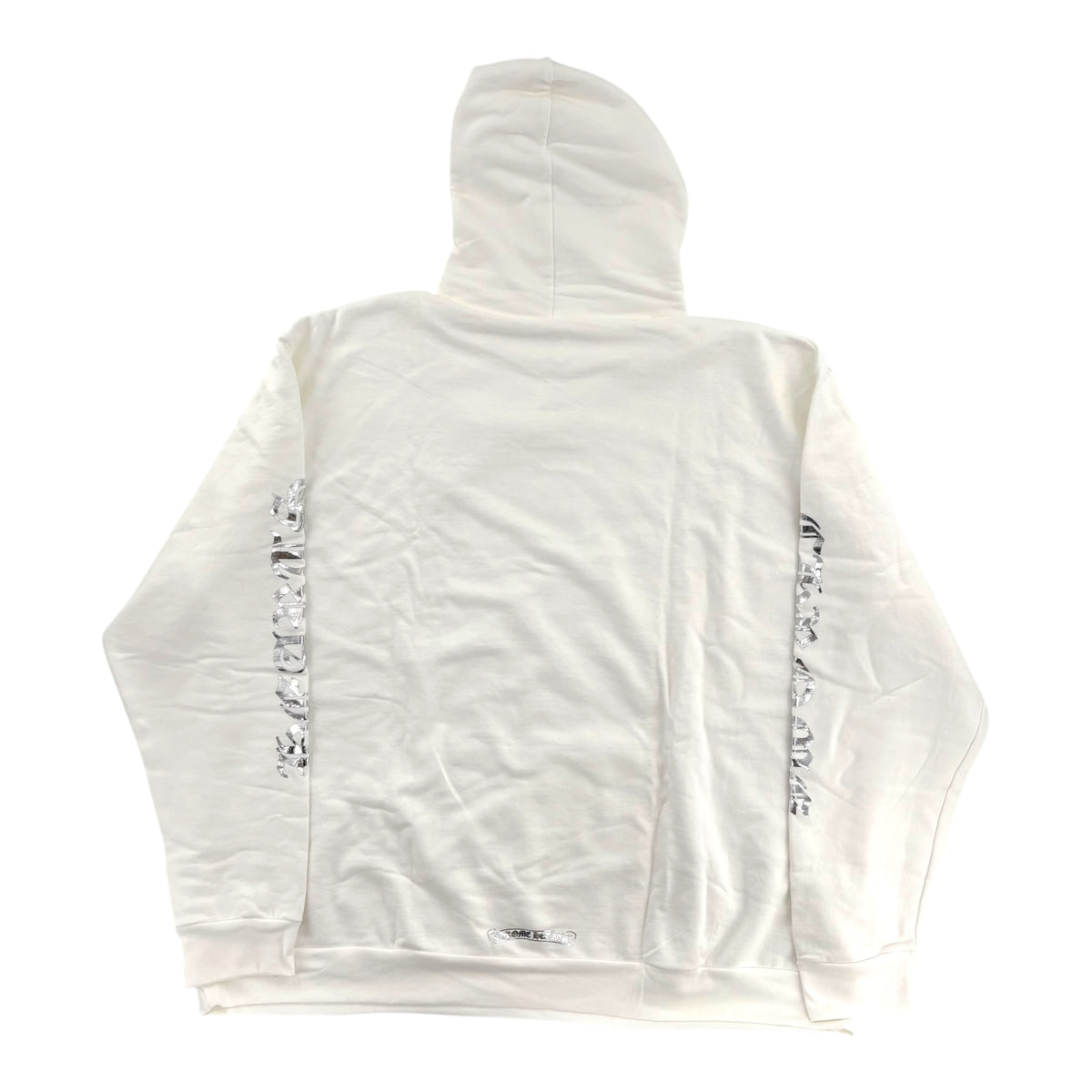 Chrome Hearts Vertical Logo Hoodie White & Silver