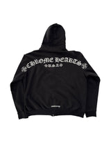 Chrome Hearts T Logo FU Shoulder Zip Up Hoodie Black