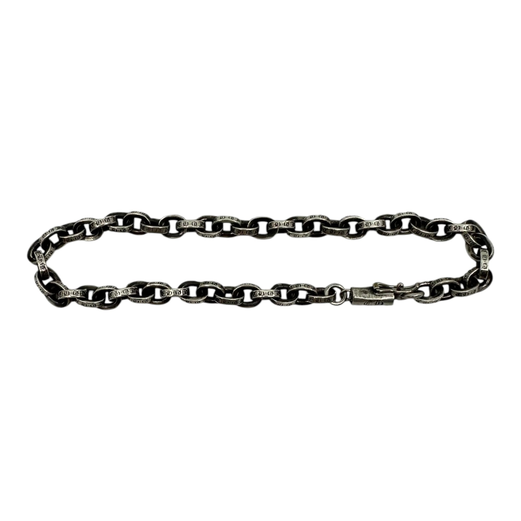 Chrome Hearts Paper Chain Silver Bracelet 8"
