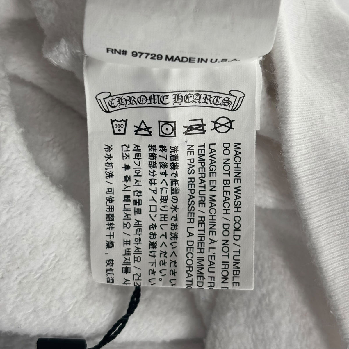 Chrome Hearts Floral Horseshoe Hoodie White