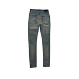 Amiri MX1 Cracked Pink Leather Patched Jean