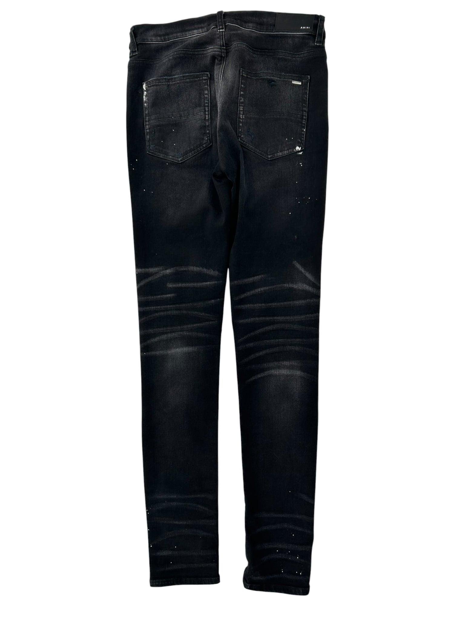 Amiri Black MX1 Flannel Ribbed Denim Black