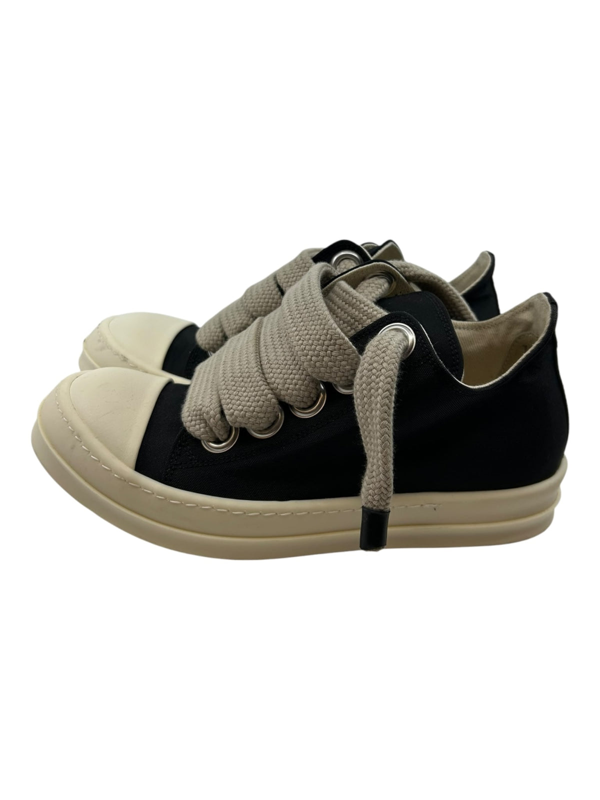 Rick Owens Jumbo Low Canvas Sneaker Black