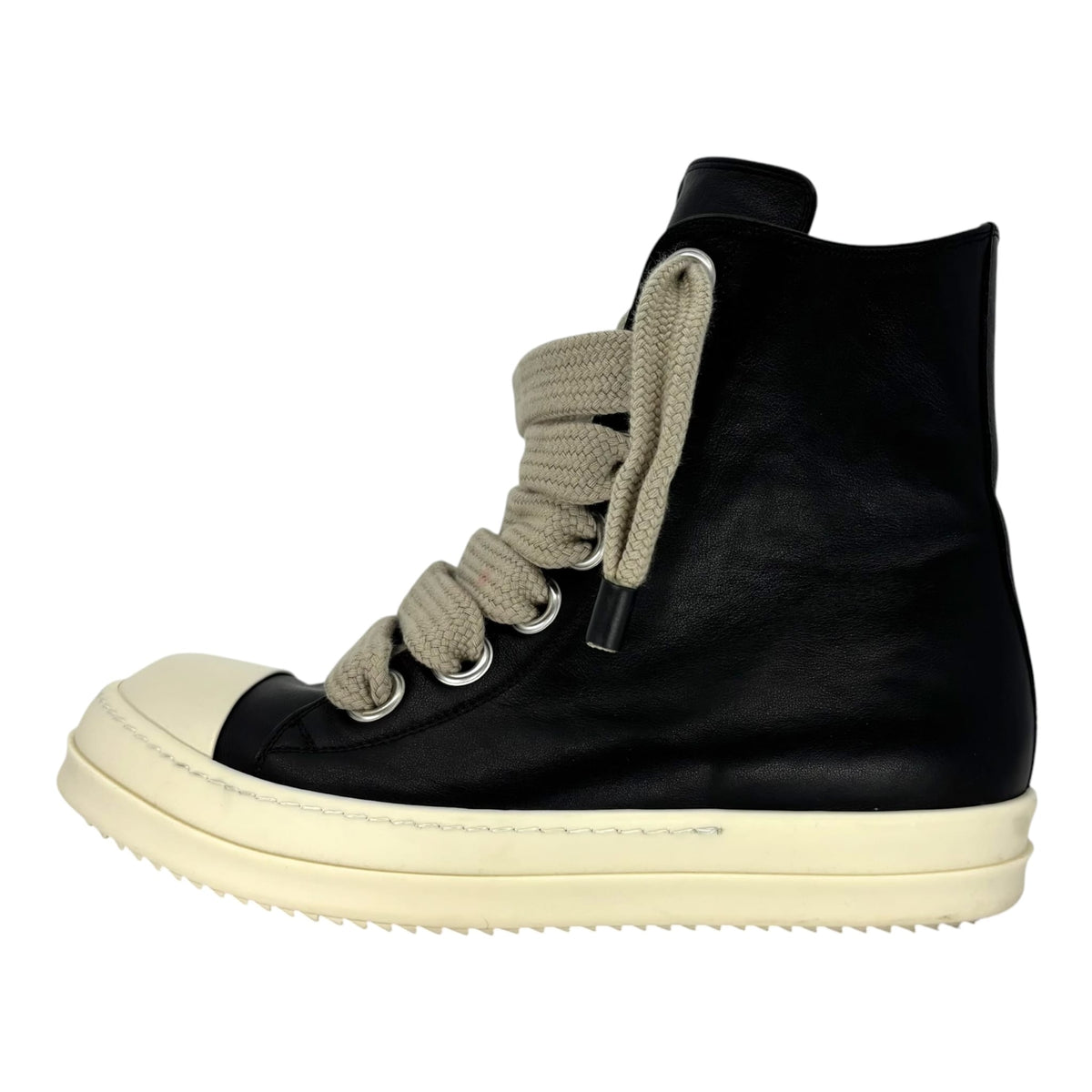 Rick Owens Jumbo Lace Sneakers Black Milk