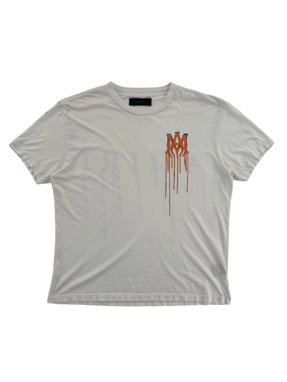 Amiri Spray Paint MA Tee White/Orange