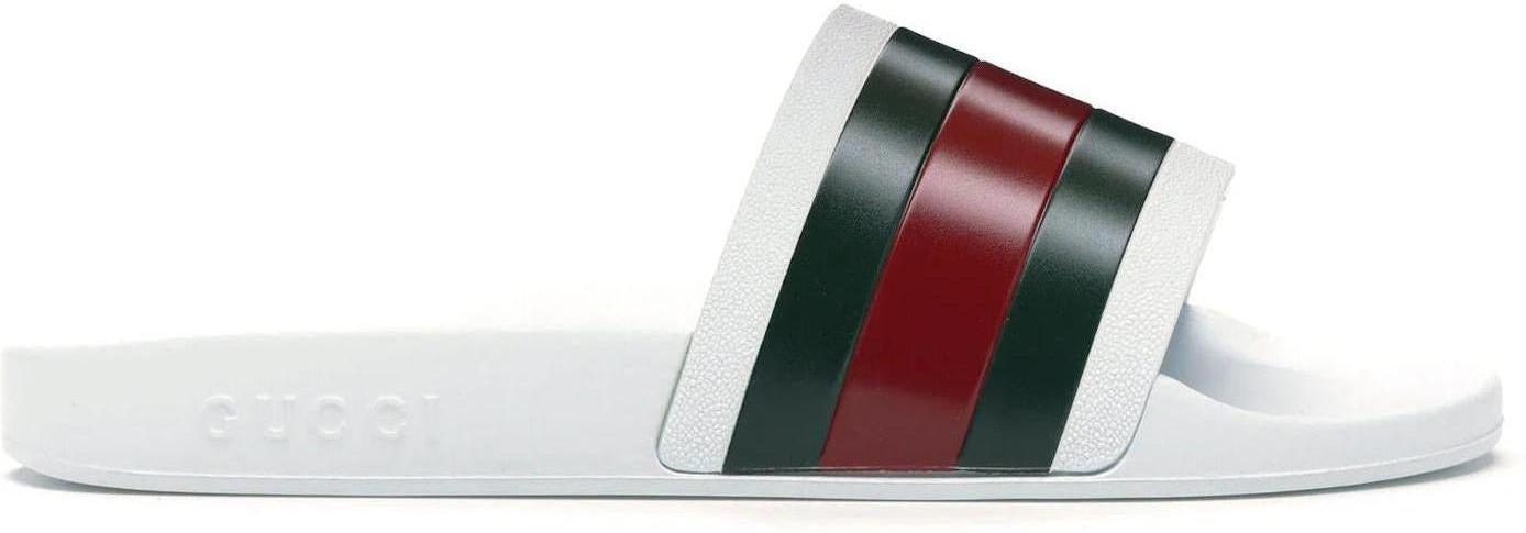 Gucci Pursuit Pool Slides White