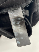 Amiri Mx1 Waxed Ribbed Denim Black