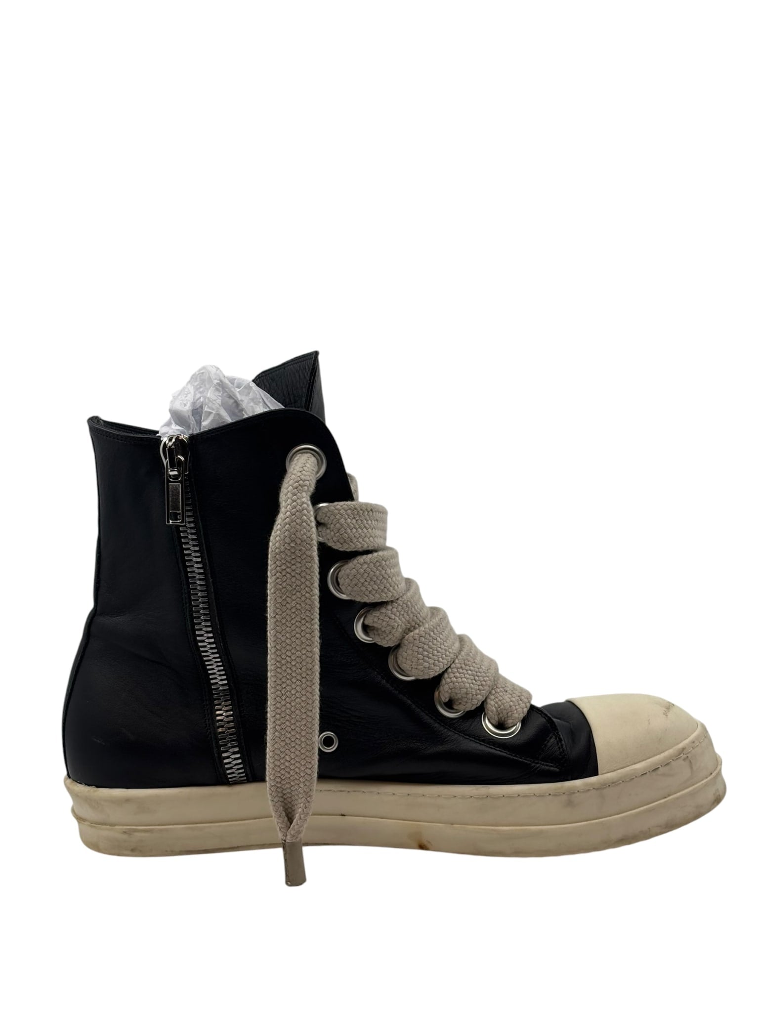 Rick Owens Jumbo Lace High Black Milk
