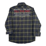 Off White Flannel Blue Green
