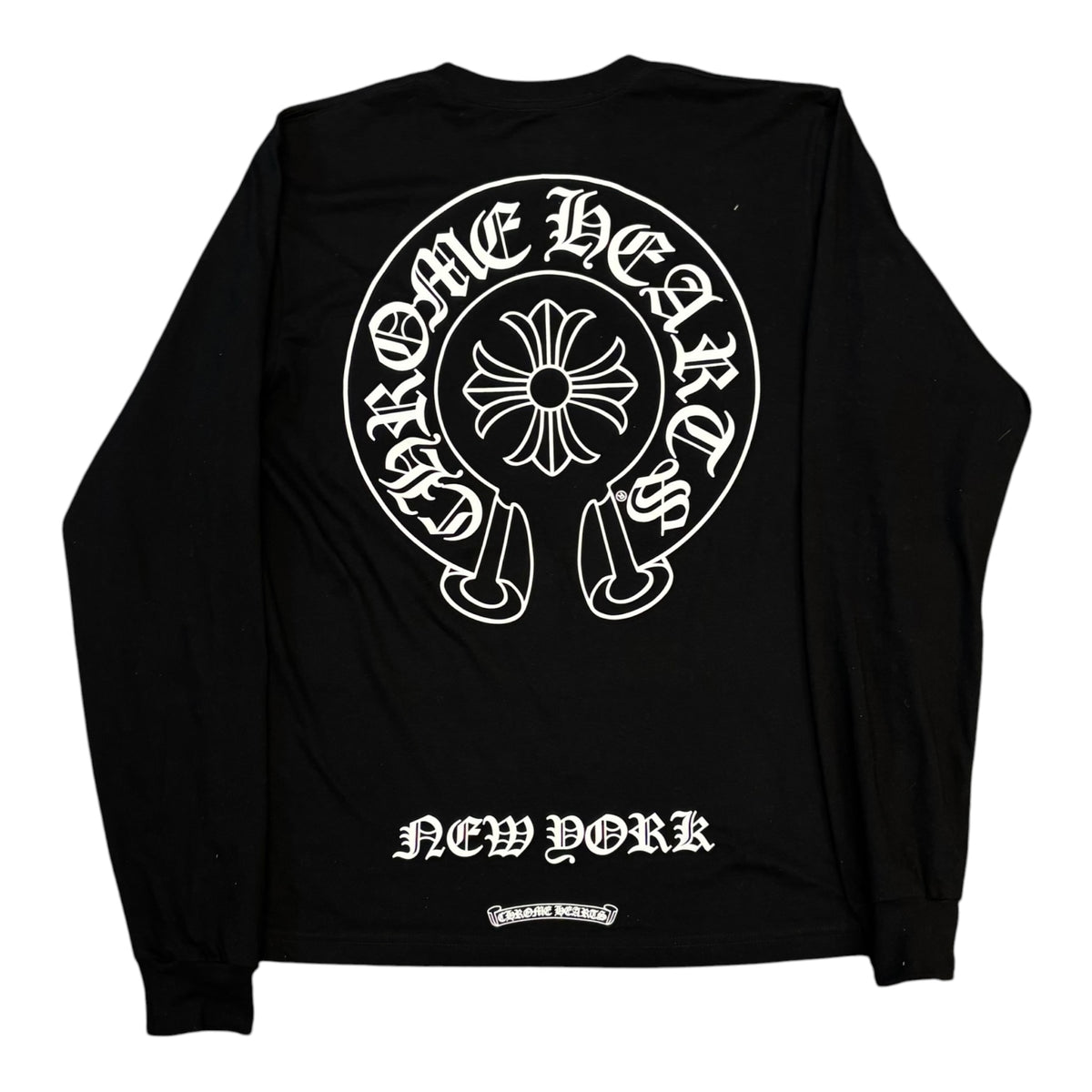 Chrome Hearts New York Floral Horseshoe L/S Tee Black