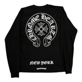 Chrome Hearts New York Floral Horseshoe L/S Tee Black