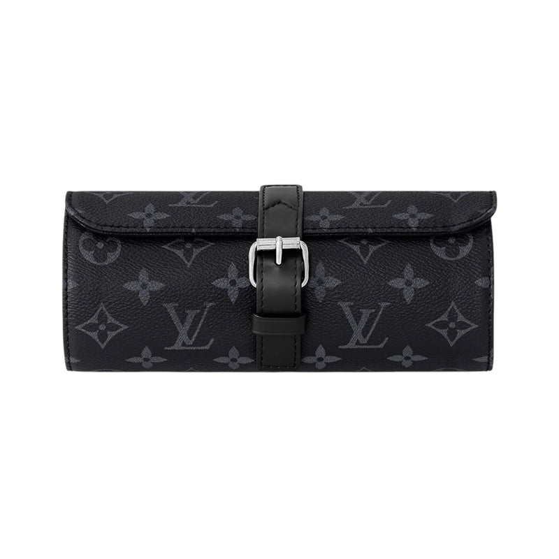 Louis Vuitton 3 Watch Case Eclipse Monogram