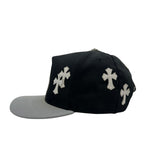 Chrome Hearts Cross Patch CH Baseball Hat Black Grey