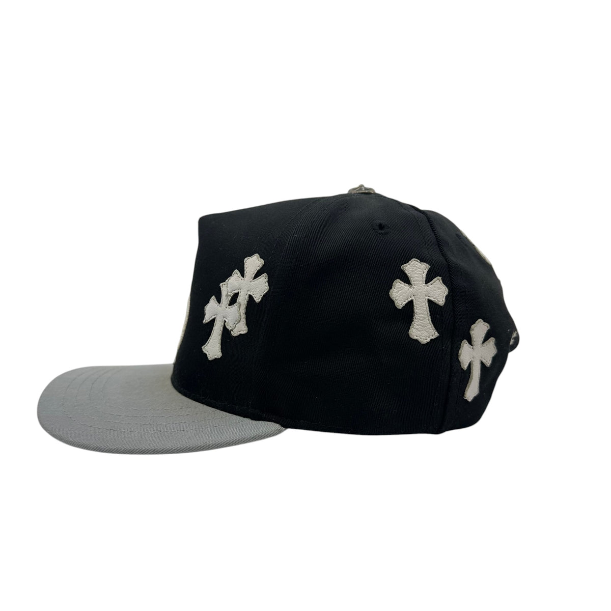 Chrome Hearts Cross Patch CH Baseball Hat Black Grey