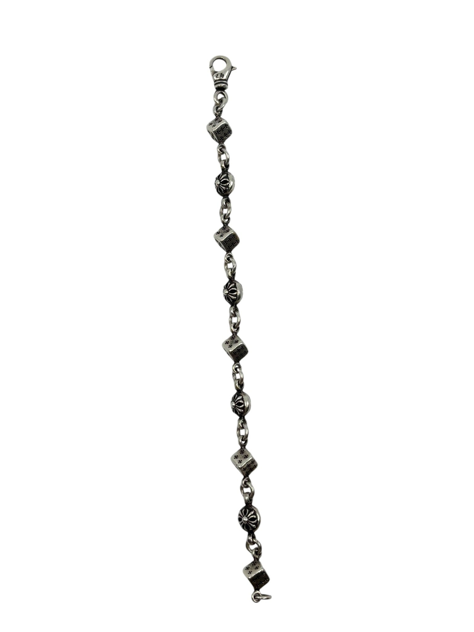 Chrome Hearts Dice and Plus Ball Bracelet Silver
