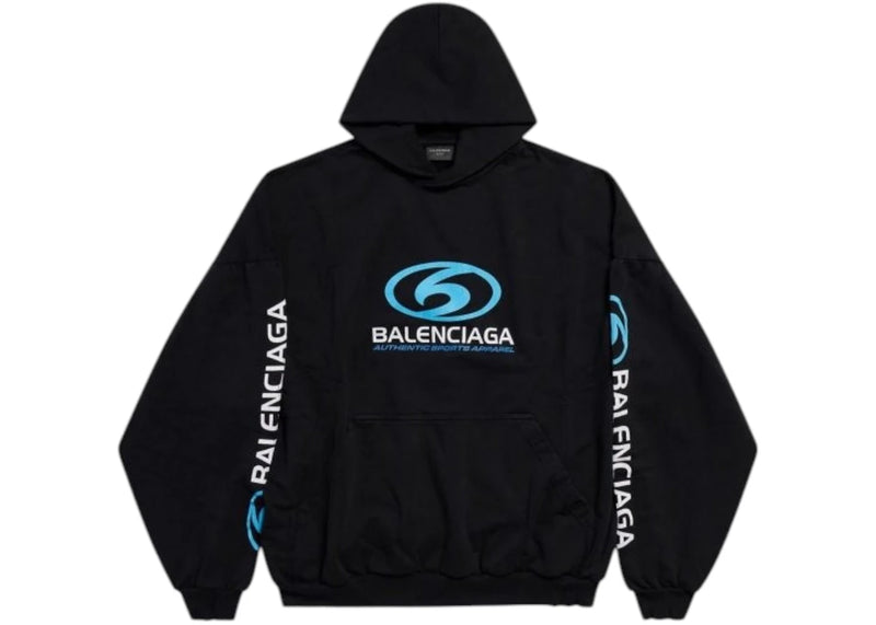 Balenciaga Surfer Logo Hoodie Black