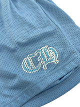 Chrome Hearts Sports Mesh Varsity Shorts Blue