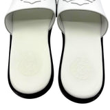 Chrome Hearts Leather Slides White