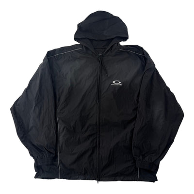 Balenciaga Washed Nylon Tracksuit Jacket Black