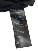 Amiri Hollywood Logo Patch Distressed Denim Black