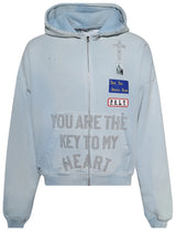 Paly Hollywood Zanucks Zip Hooded Sweatshirt Baby Blue