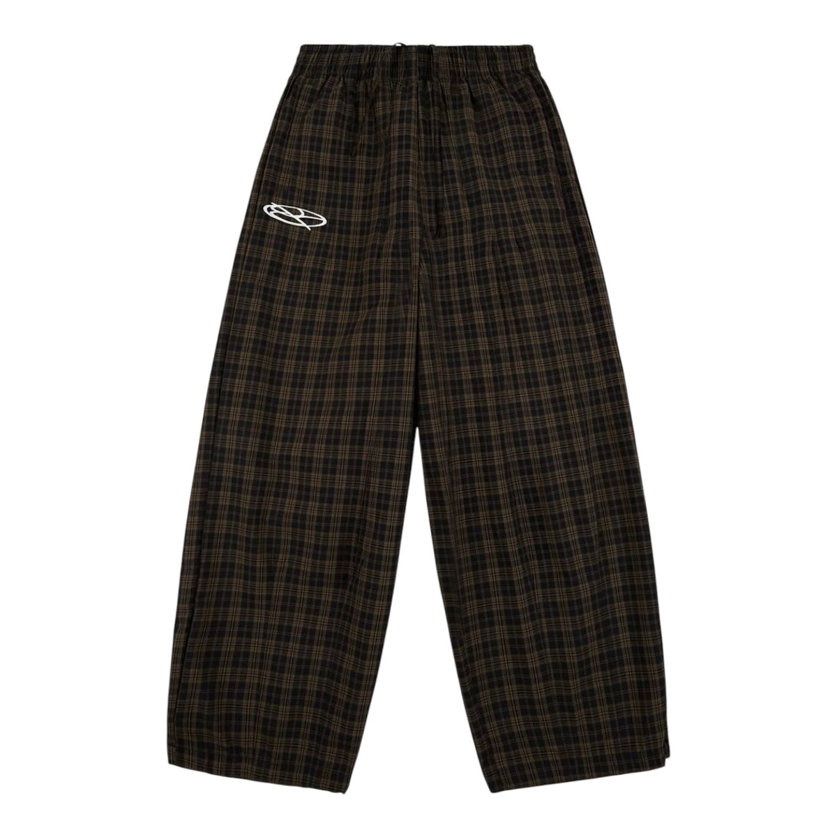 Boredom Kills Lounge Plaid Track Pants Black