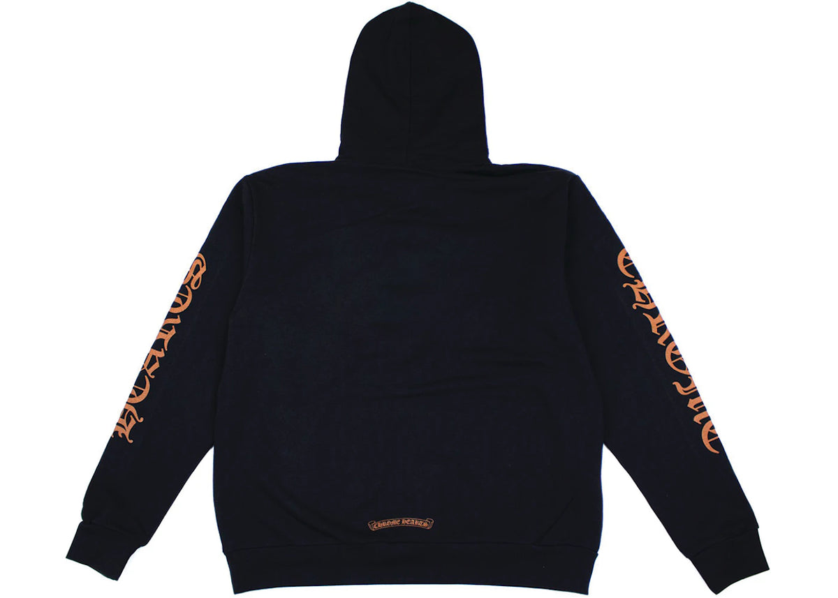 Chrome Hearts Vertical Logo FU Hood Hoodie Black/Brown